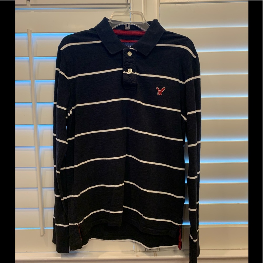 Men’s American Eagle Long Sleeve Polo